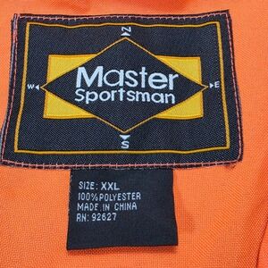 Master Sportsman Orange Hunting Fishing Vest XX Large Pockets Zip Front